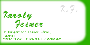 karoly feimer business card